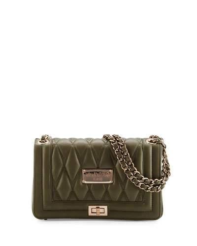 Alice D Quilted Leather Shoulder Bag, Army Green