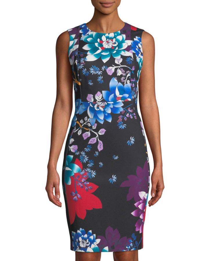 Floral-print Crepe