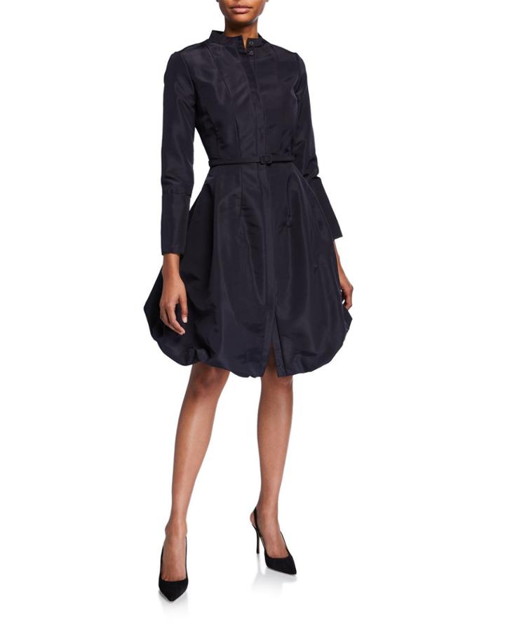 Contoured Bubble Belted Dress