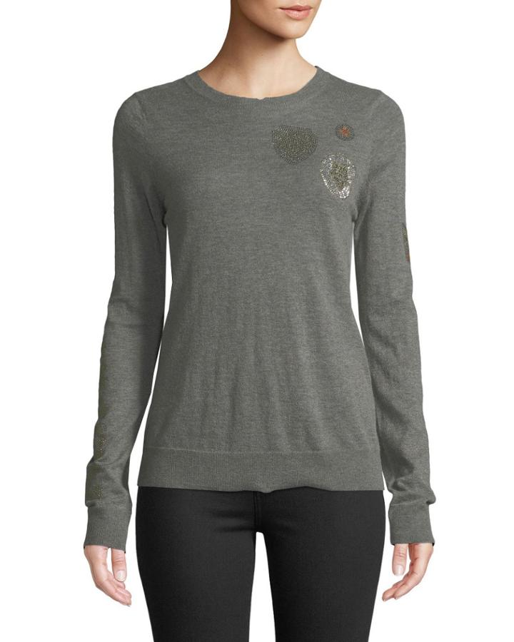 Embellished Cashmere Pullover