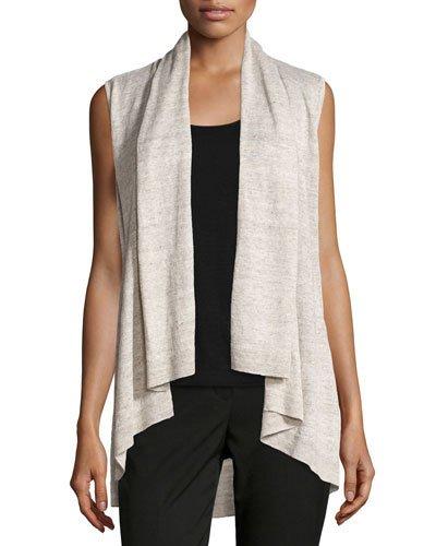 Knit Open Vest, Khaki