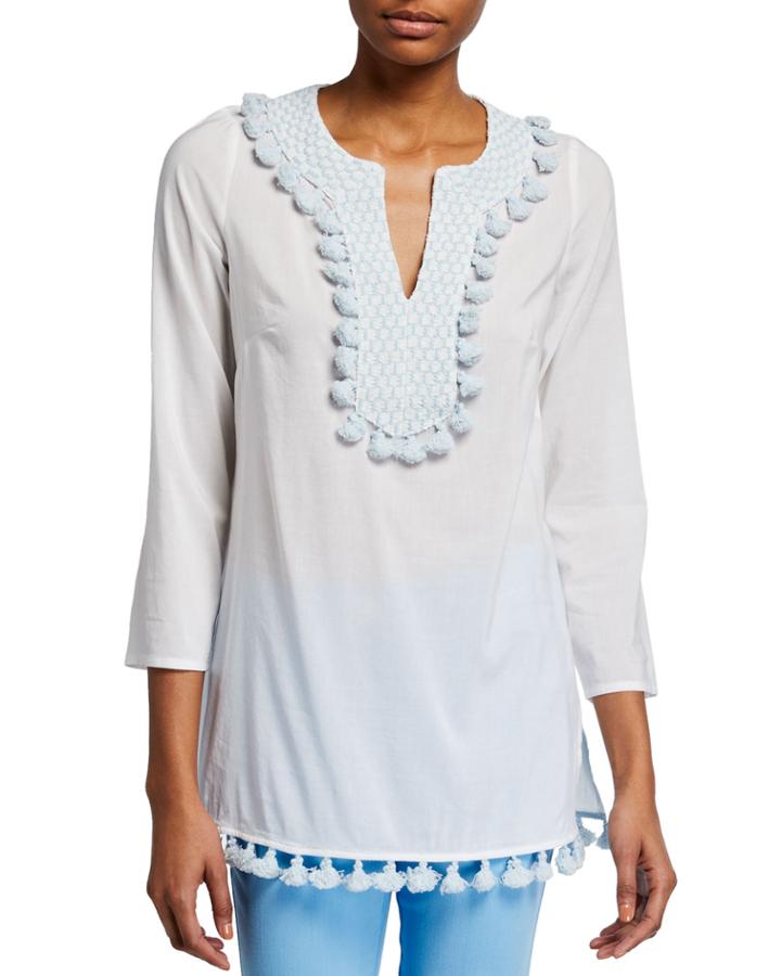 Long-sleeve Tassel Top