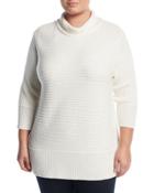 Turtleneck Ribbed Sweater,