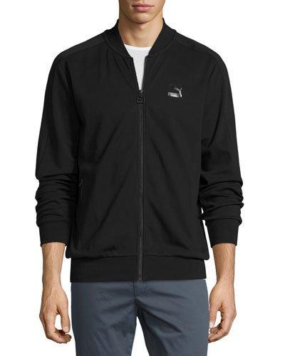 Knit Bomber Jacket, Black