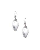 Eliza White Quartz Drop Earrings