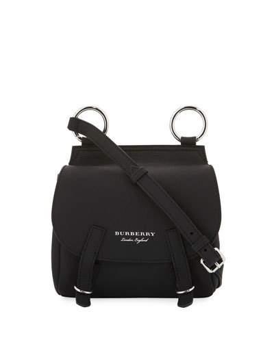 Bridle Small Soft Leather Crossbody Bag, Black