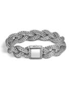 Classic Chain Silver Braided Bracelet,