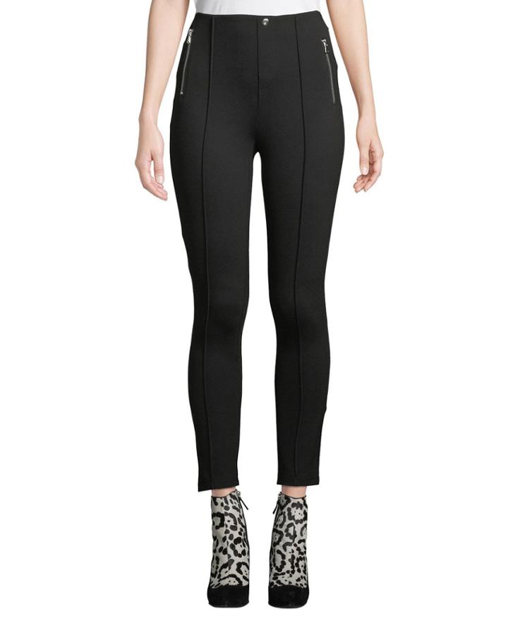 Zip-pocket High-waist Ponte