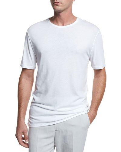 Reverse-hem Crewneck T-shirt