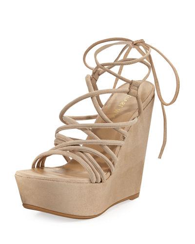 Histrung Suede Lace-up Wedge