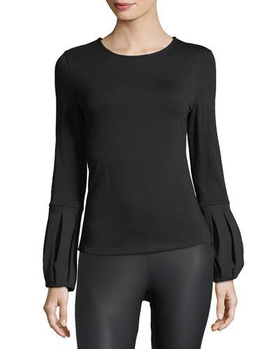 Ballon-sleeve Crewneck Tee