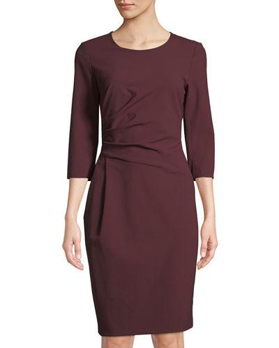 Ruched 3/4-sleeve
