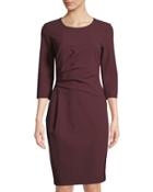 Ruched 3/4-sleeve