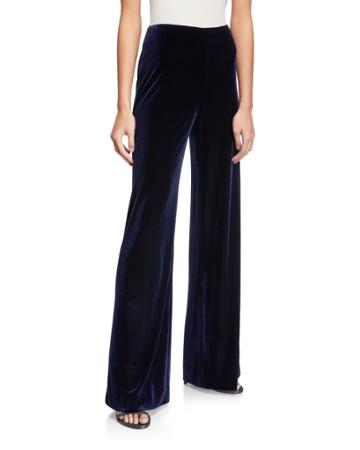 Mid-rise Velvet Pants