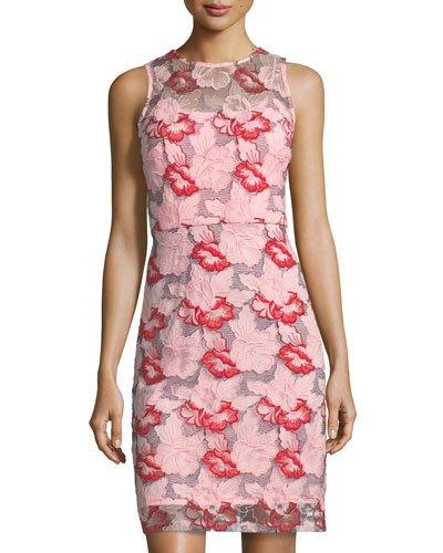 Floral Mesh Lace Sleeveless
