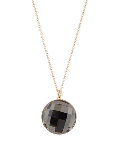 18k Rose Gold Crystal & Diamond Pendant Necklace