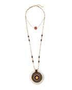 Double-layered Circle Pendant Necklace