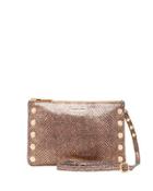 Clive Metallic Embossed Crossbody Bag, Gold