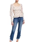 Chiffon Floral Peplum