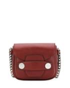 Popper Medium Faux-leather Crossbody Bag, Brick