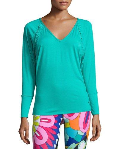 Draped Braided Jersey Top