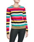 Striped Crewneck Sweater With