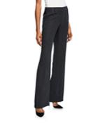 Flat-front Boot-cut Pants, Elephant