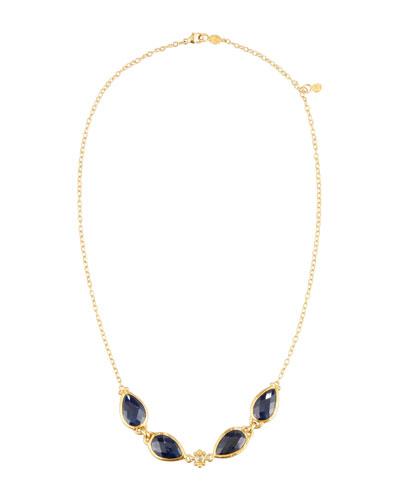 Constantine 24k Sapphire & Diamond Station Necklace