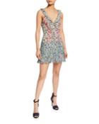 Amy Sleeveless Silk Short Dress,