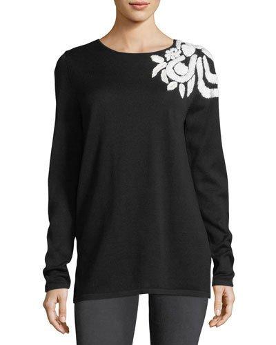 Knit Embroidered-shoulder