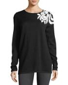 Knit Embroidered-shoulder