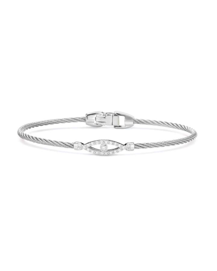 Diamond Evil Eye Cable Bracelet