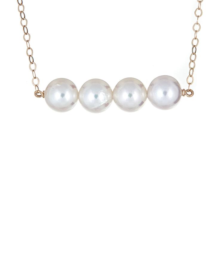 14k Akoya 4-pearl Necklace