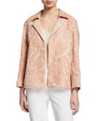 Phillipe Leaf-print Open-front