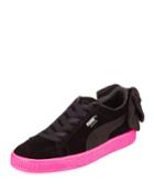 Suede Bow Low-top