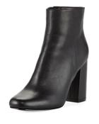 Studio Leather Side Zip Bootie, Black