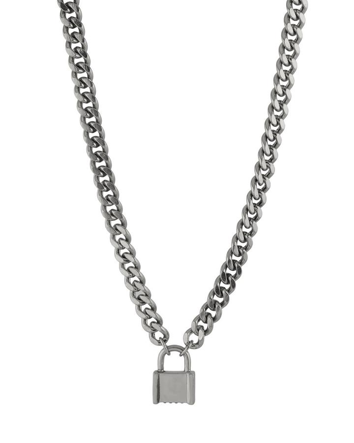 Lock Pendant Necklace,