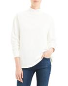 Mock-neck Long-sleeve Heavy Jersey Cotton Top