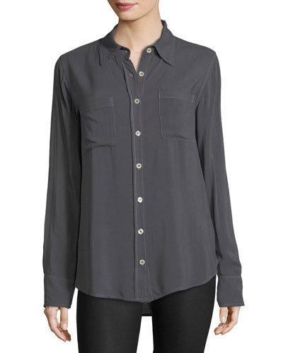 Two-pocket Button-front Boyfriend