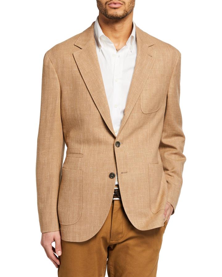 Men's Super Mirror Lapels Wool-blend Jacket