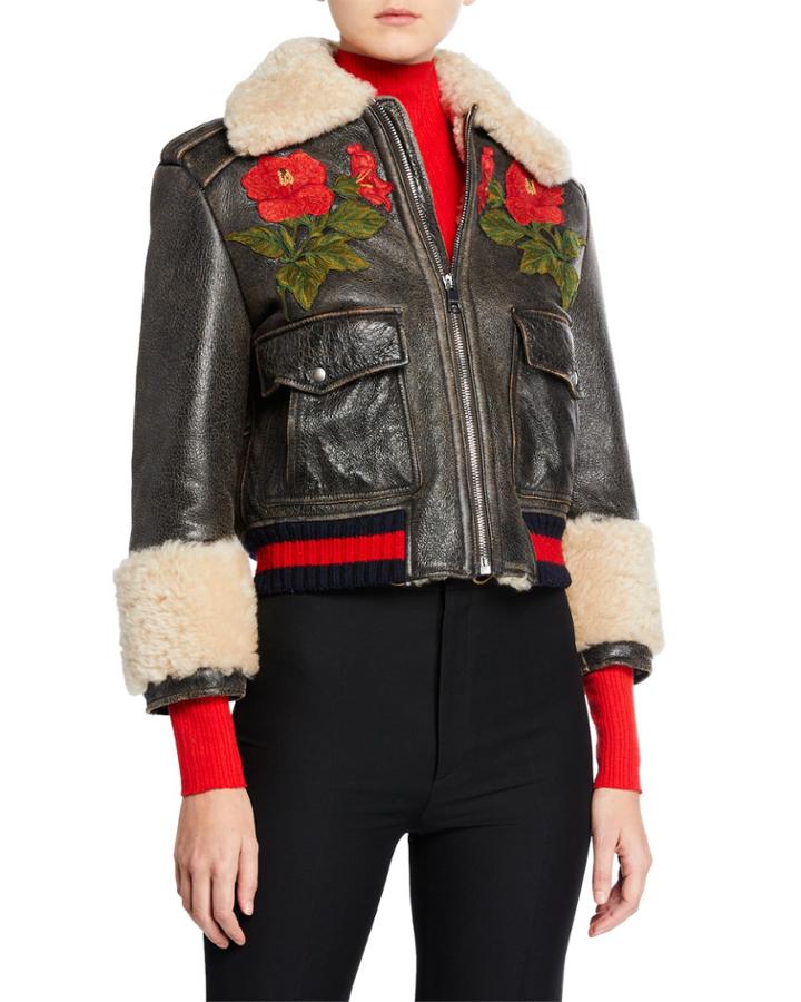 Loved Rose Embellished Wool Detail Jacket