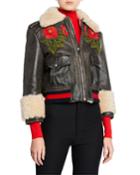 Loved Rose Embellished Wool Detail Jacket