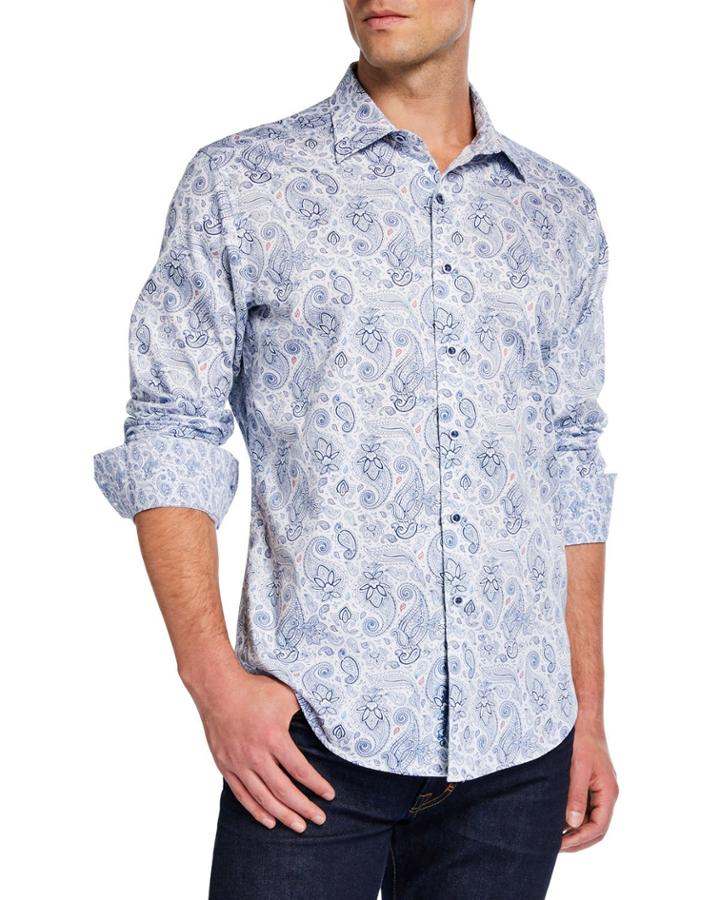 Men's Classic-fit Brewbaker Paisley Long-sleeve