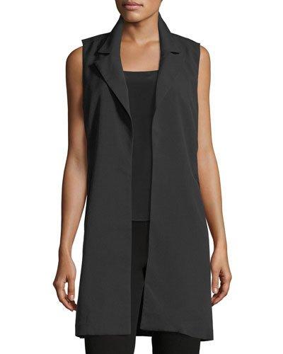Ilima Gabardine Open-front Vest