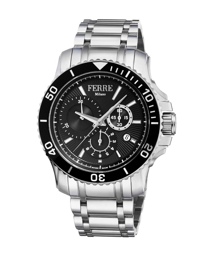 Men's 44mm Stainless Steel Dive Watch With Bracelet