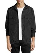 Heath Nylon Shirt Jacket, Black