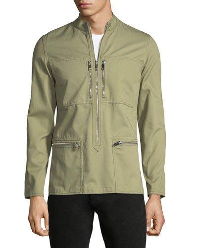 Stand-collar Cargo Utility Jacket