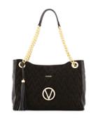 Verra Large Suede/leather Quilted Tote Bag