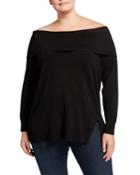 Plus Size Marilyn Fold-over Off-the-shoulder