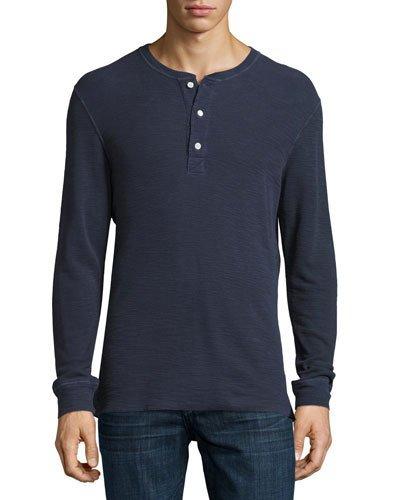 Hartford Slub Ribbed Henley T-shirt